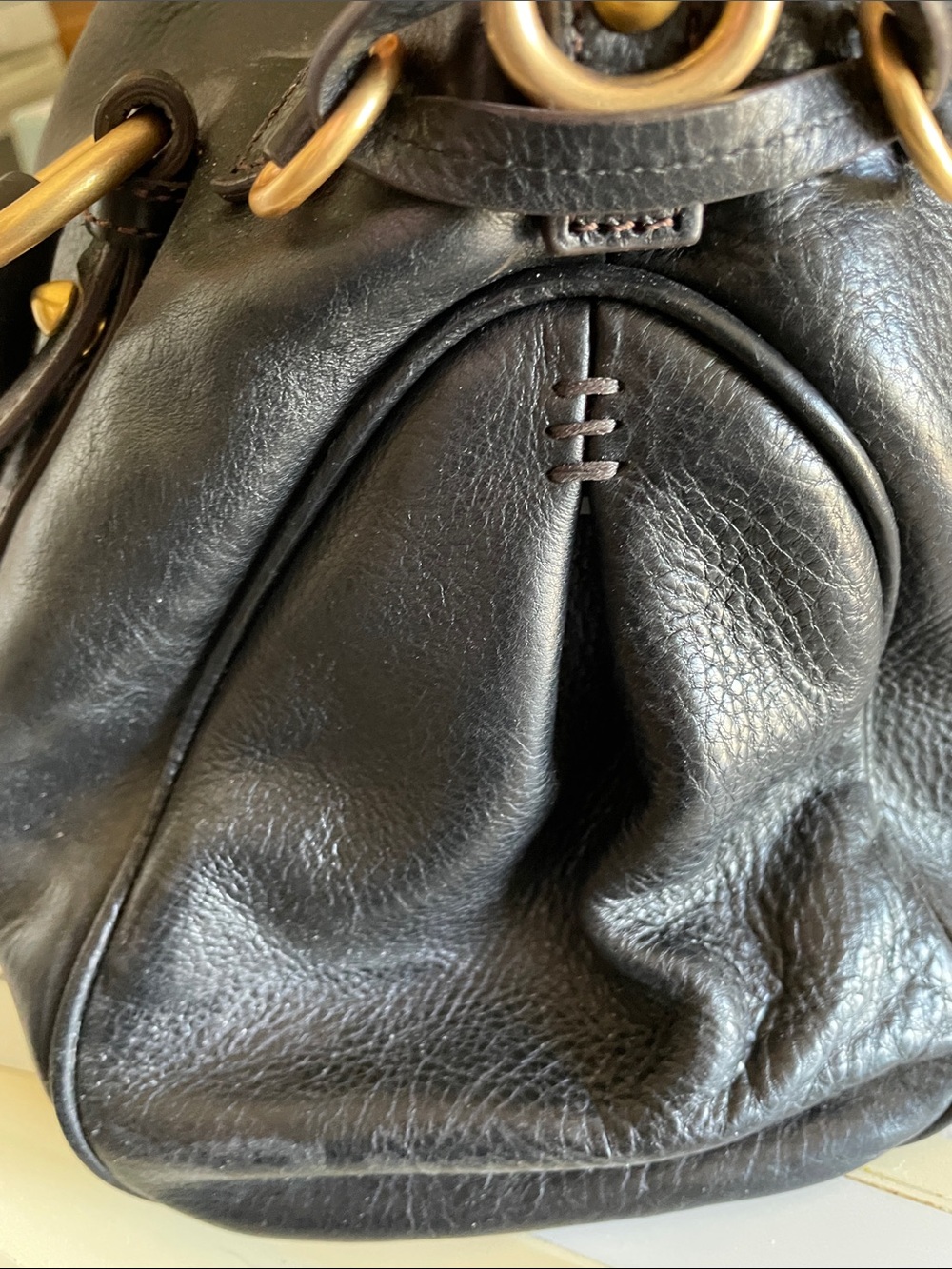 Dooney & Bourke Black Braided-Handle Shoulder Bag with Tassel - Picture 5 of 13